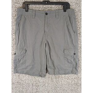 Hawk Cargo Shorts Men's 34 Olive Green Ripstop Stretch‎